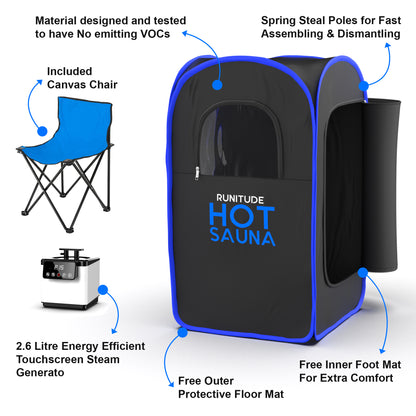Runitude Portable Sauna Steam Tent - Runitude